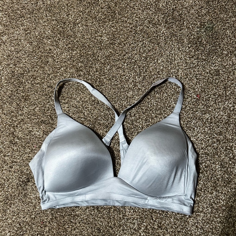 aerie Light Gray Convertible Racerback Seamless Bra
